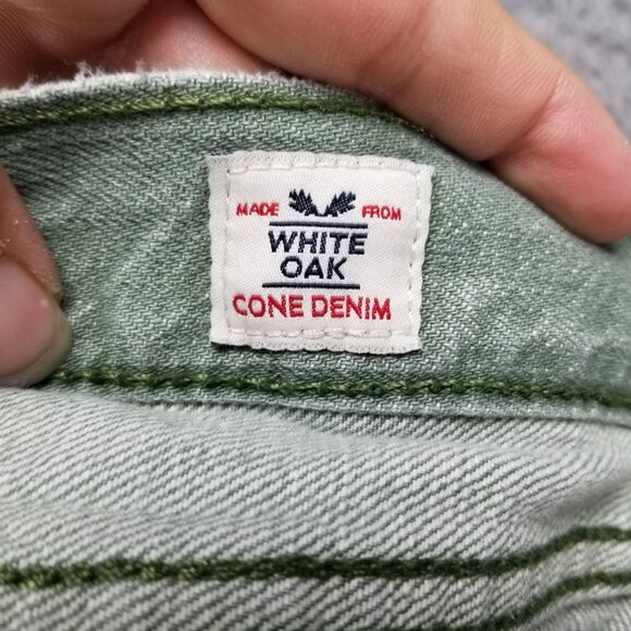 Levis Shorts Mens 42 Green Frayed Hem Live Oak Cone Denim Button Fly *Read* - Picture 15 of 16